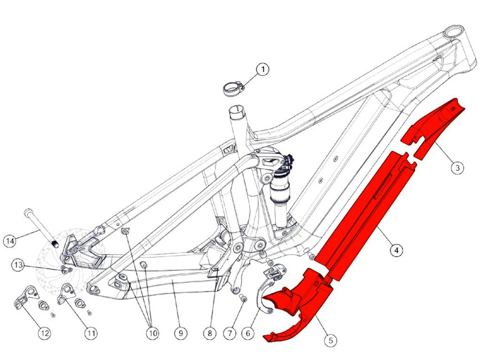 BMC Protections Tube Diagonal Trailfox AMP 301241 3 BMC Protections Tube Diagonal Trailfox AMP 301241