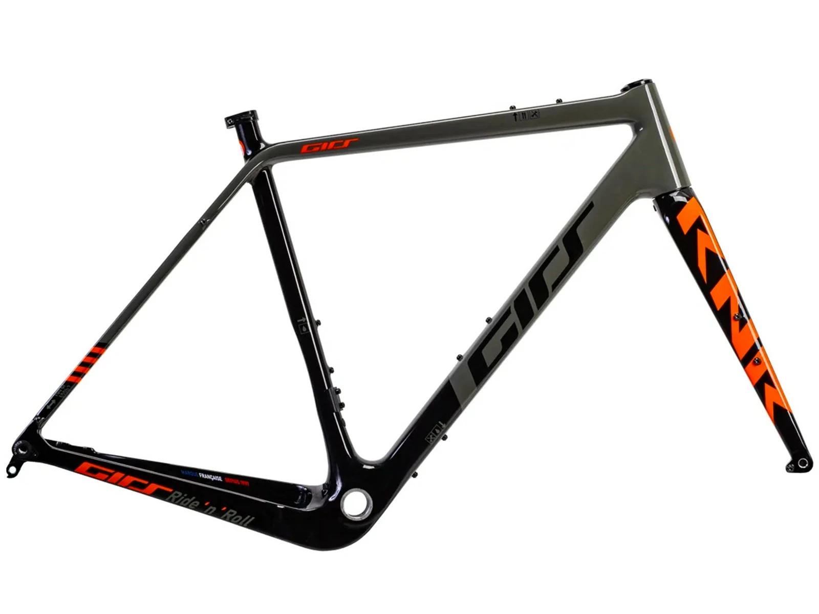 GIRS Kit Cadre Gravel RNR BSA Carbone Kaki/orange Neon 2023 3 GIRS Kit Cadre Gravel RNR BSA Carbone Kaki/orange Neon 2023